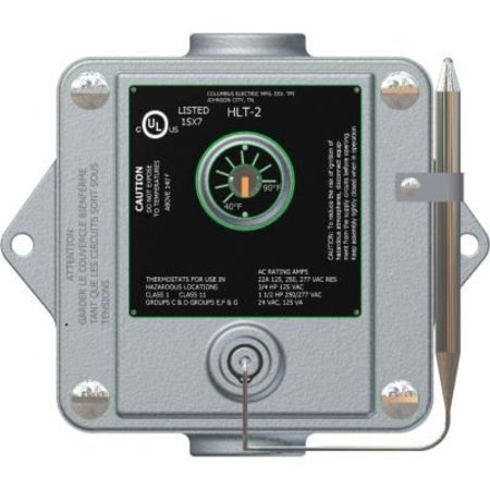 TPI INDUSTRIAL TPI Remote Mounted Thermostat HLT-1 Single Pole Double Throw Capillary 120-277V 40-110DegF HLT1